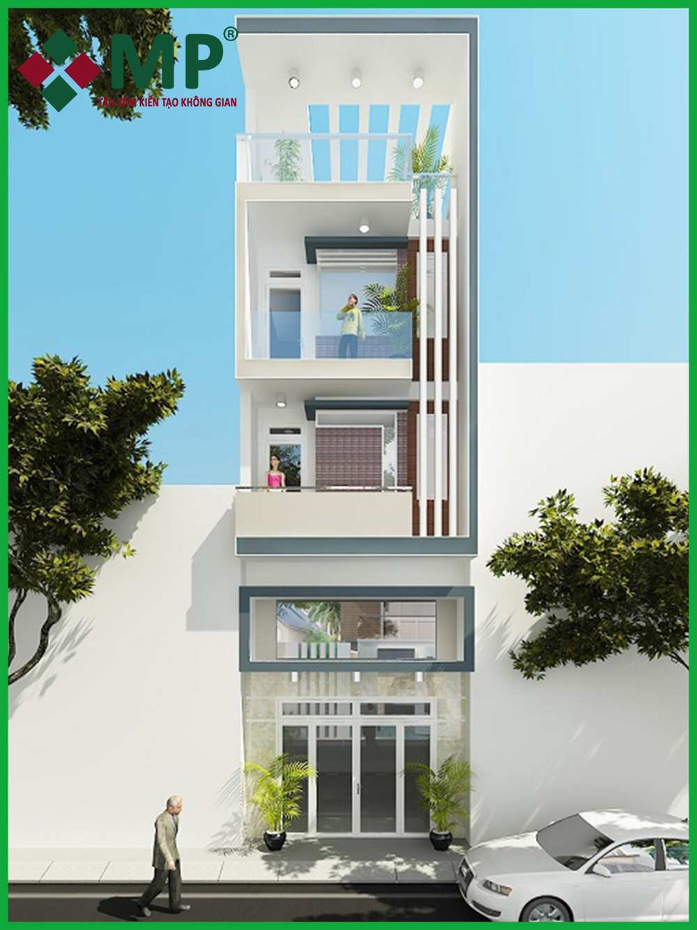 Mẫu nhà phố 4 tầng hiện đại nhất năm 2020