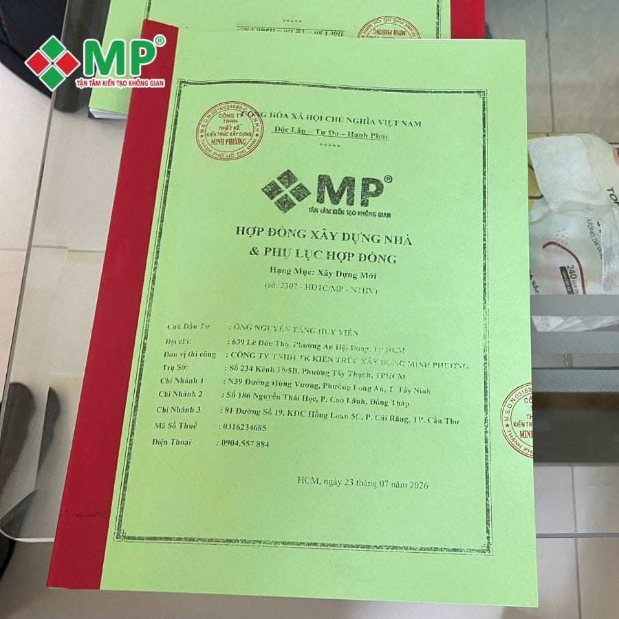 Thống nhất phạm vi công việc với nhà thầu bằng hợp đồng
