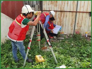 Quy trình thi công phần thô – Định vị tim cọc