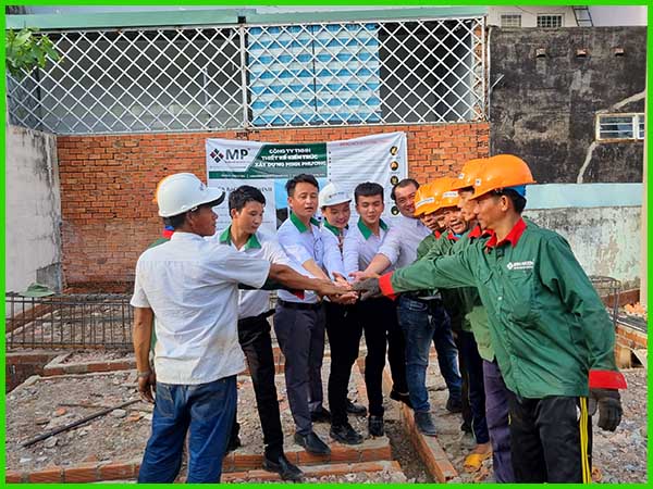 Xây Dựng Minh Phương tổ chức học an toàn lao động cho công nhân tại công trình A Hải q.Gò Vấp 