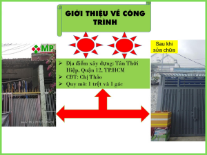 HÌNH ẢNH THỰC TẾ THI CÔNG SỬA NHÀ CHỊ THẢO TẠI QUẬN 12 – TPHCM