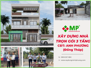THI CÔNG XÂY NHÀ TRỌN GÓI 3 TẦNG ANH PHƯƠNG TẠI ĐỒNG THÁP