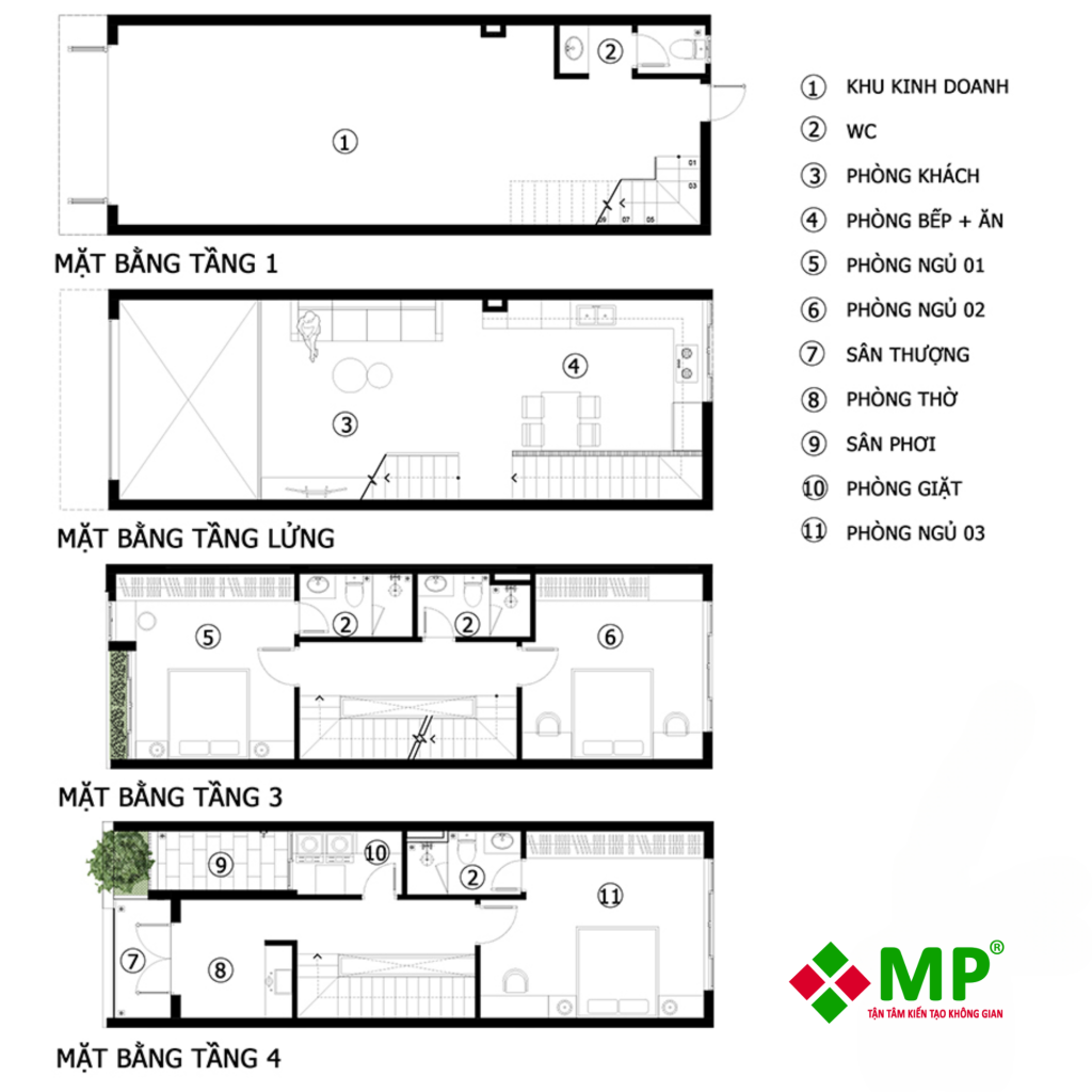 Công năng nhà phố tân cổ điển 3 tầng 