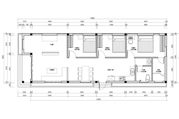 Bản vẽ 3-4 phòng ngủ