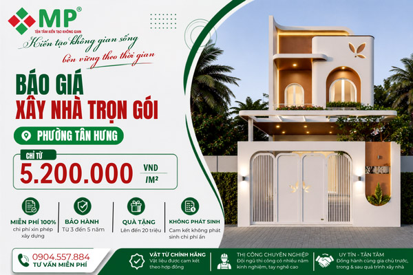 báo giá xây nhà phường tân hưng trọn gói