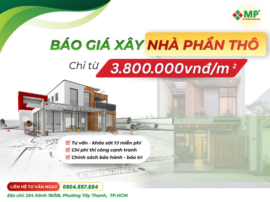 Báo Giá Xây Nhà Phần Thô Mới Nhất 2026 - Dự Toán Chi Tiết 1 báo giá xây nhà phần thô