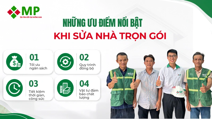 Những giá trị nổi bật của dịch vụ sửa chữa nhà trọn gói
