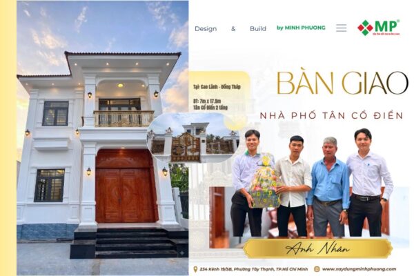 ảnh đại diện biệt thự 2 tầng tân cổ điển 7x17m