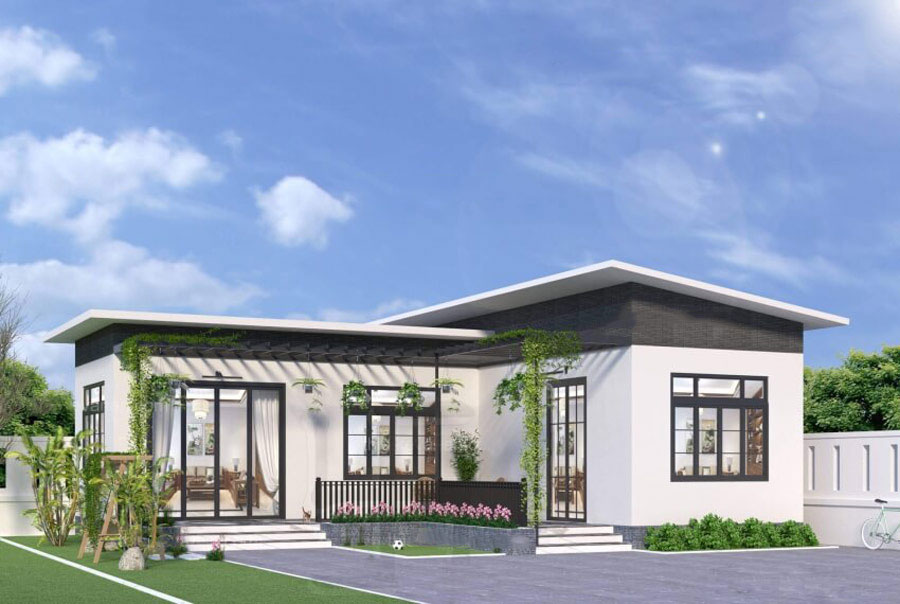 CẢI TẠO NHÀ CẤP 4 CHỮ L ĐẸP, TỐI ƯU & TIẾT KIỆM CHI PHÍ 22 Cải tạo nhà cấp 4 chữ L có sân vườn