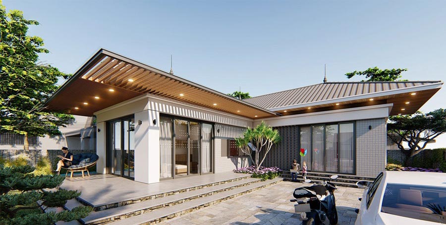 CẢI TẠO NHÀ CẤP 4 CHỮ L ĐẸP, TỐI ƯU & TIẾT KIỆM CHI PHÍ 24 Cải tạo nhà cấp 4 chữ L có sân vườn