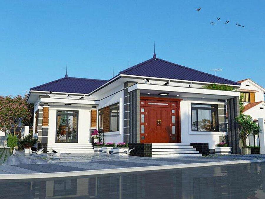 CẢI TẠO NHÀ CẤP 4 CHỮ L ĐẸP, TỐI ƯU & TIẾT KIỆM CHI PHÍ 12 Mẫu cải tạo nhà cấp 4 chữ L mái Nhật