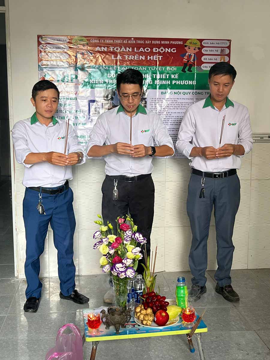 Công Ty Sửa Chữa Nhà Quận Gò Vấp Uy Tín, Giá Tốt Tại HCM 6 Bước 5: Cúng động thổ và triển khai thi công