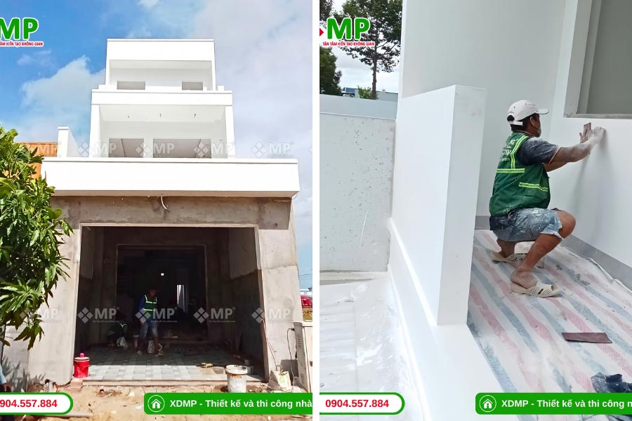 h. Đơn giá thi công sơn nước nhà phố 2 tầng cũ