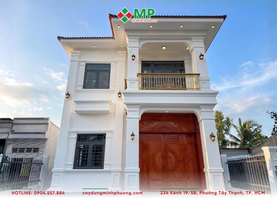 BÀN GIAO BIỆT THỰ 2 TẦNG TÂN CỔ ĐIỂN 7X17M ĐỒNG THÁP - BG07 3 Mặt tiền căn biệt thự 2 tầng tân cổ điển 7x17m
