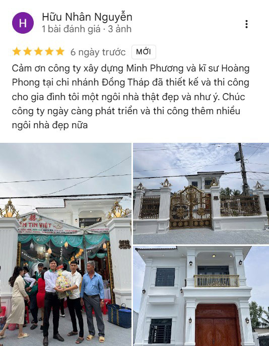 nhận xét của khách hàng về xây dựng Minh Phương