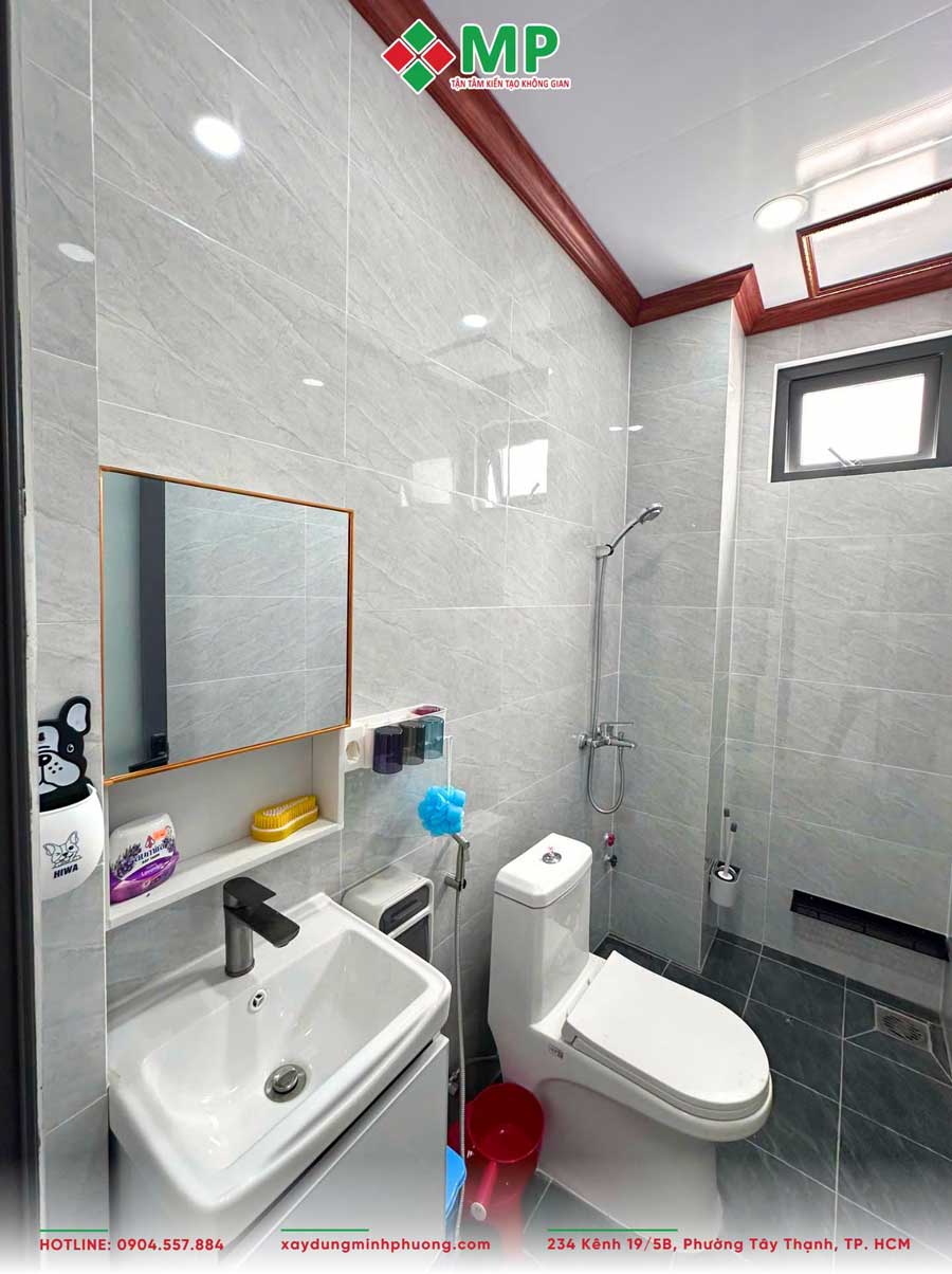 BÀN GIAO BIỆT THỰ 2 TẦNG TÂN CỔ ĐIỂN 7X17M ĐỒNG THÁP - BG07 10 Khu vực nhà vệ sinh của căn nhà