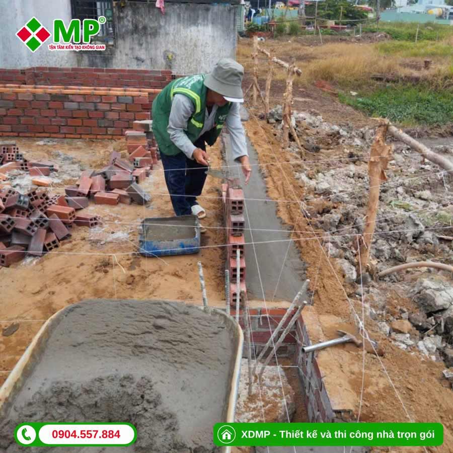 DỰ ÁN NHÀ 1 TRỆT 2 LẦU SÂN THƯỢNG TẠI CẦN THƠ - TC2 5 Giai đoạn thi công phần móng