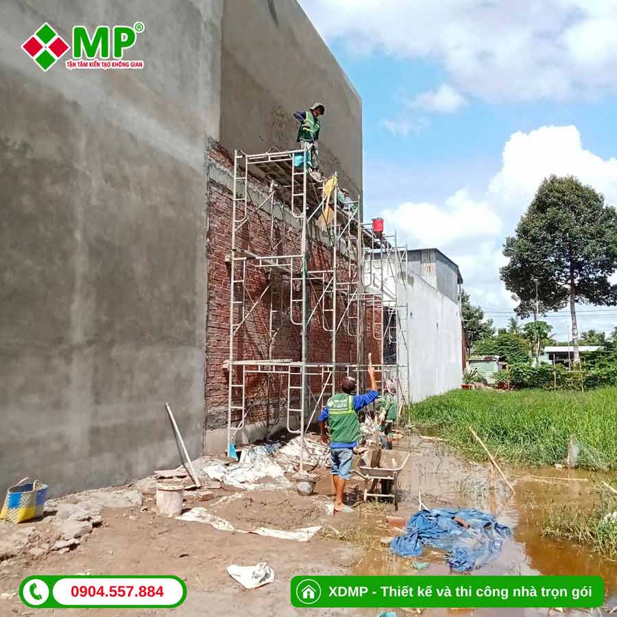 DỰ ÁN NHÀ 1 TRỆT 2 LẦU SÂN THƯỢNG TẠI CẦN THƠ - TC2 10 Tô tường và trát xử lý bề mặt (06/06/2026)