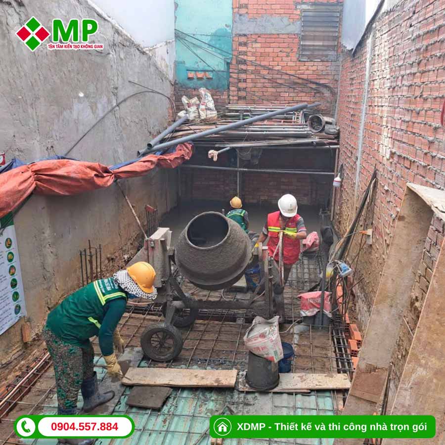 NHẬT KÝ THI CÔNG NHÀ PHỐ 4 TẦNG HIỆN ĐẠI TẠI HCM – TC05 6 Giai đoạn thi công phần móng thi công nhà 4 tầng hiện đại hcm