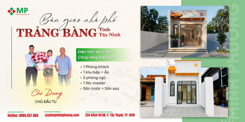 ảnh đại diện bàn giao nhà cấp 4 4x22m 2 phòng ngủ