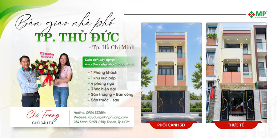 ảnh đại diện bàn giao nhà phố 3 tầng 1 tum 4x9m