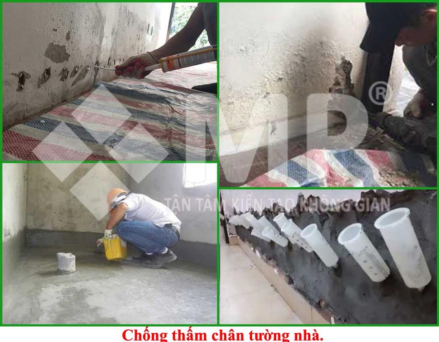 7 Bí Quyết Chống Thấm Tường Hiệu Quả, Triệt Để Nhất 7 Chống thấm chân tường bị ẩm mốc