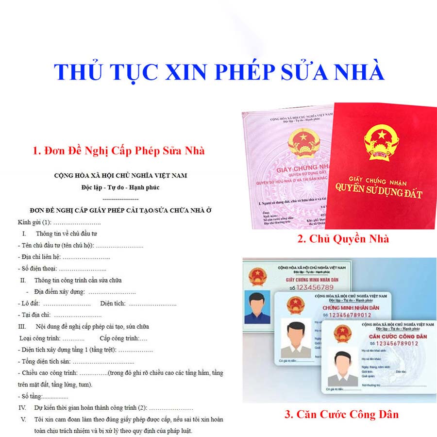 Sửa Nhà Có Cần Xin Phép Không? Giải Đáp Chi Tiết Từ A-Z 2 Hồ sơ xin phép sửa chữa nhà gồm những gì?