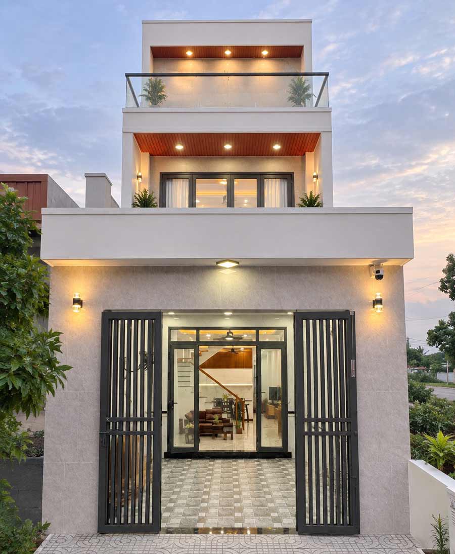 DỰ ÁN NHÀ 1 TRỆT 2 LẦU SÂN THƯỢNG TẠI CẦN THƠ - TC2 17 Hình ảnh hoàn thiện của công trình