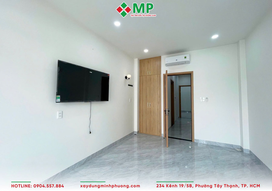 Bàn Giao Nhà Phố 4 Tầng Hiện Đại 3.5x13m Quận 8, HCM - BG17 15 Không gian phòng ngủ nhà phố 4 tầng hiện đại 3,5x13m