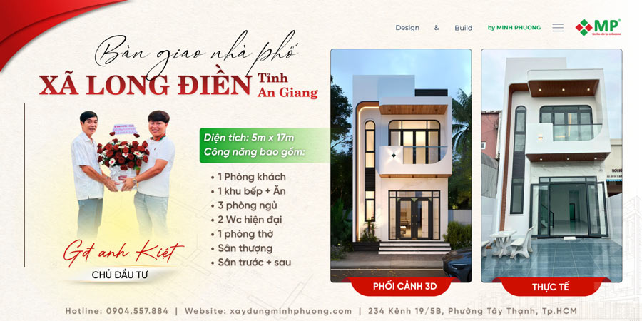 Bàn Giao Nhà Phố Gác Lửng Hiện Đại 5x17m Tại An Giang - BG25 1 ảnh đại diện nhà phố gác lửng hiện đại 5x17m