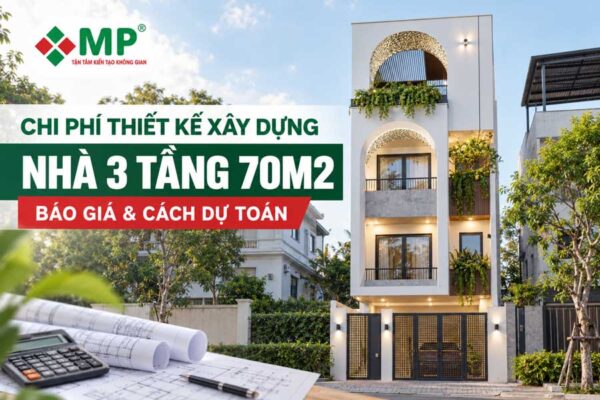 Chi phí thiết kế xây dựng nhà 3 tầng 70m2