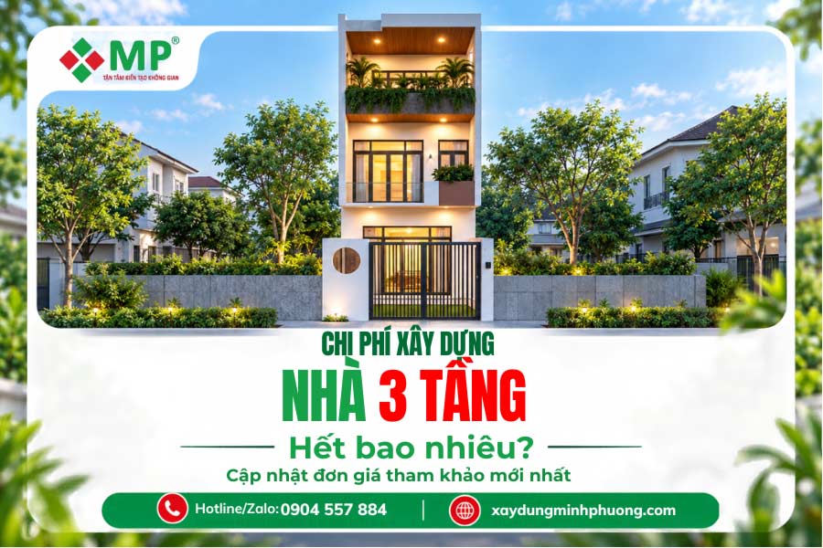 Chi Phí Xây Nhà 3 Tầng Mới Nhất 2026 & Dự Toán Chi Tiết 1 ảnh đại diện chi phí xây dựng nhà 2 tầng