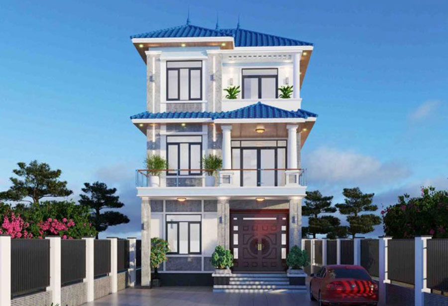 Chi Phí Thiết Kế Xây Dựng Nhà 3 Tầng 70m2, Cập Nhập 2026 4 Dự toán chi phí thiết kế xây dựng nhà 3 tầng 70m2 mái nhật