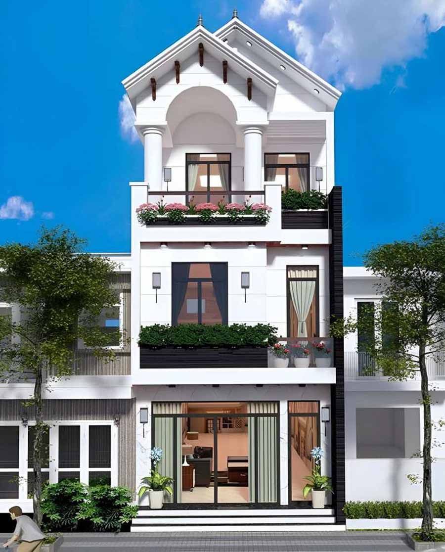 Chi Phí Thiết Kế Xây Dựng Nhà 3 Tầng 70m2, Cập Nhập 2026 3 Dự toán chi phí thiết kế xây dựng nhà 3 tầng 70m2 mái thái