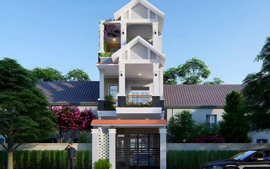 Chi Phí Xây Nhà 3 Tầng Mới Nhất 2026 & Dự Toán Chi Tiết 4 Dự toán chi phí xây nhà 3 tầng mái ngói hệ kèo sắt