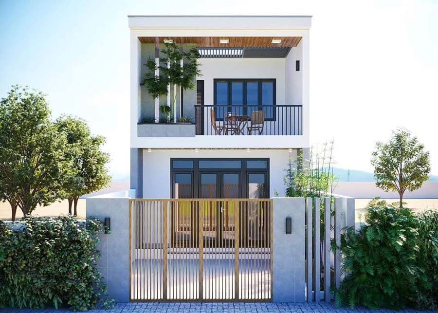 Chi phí xây dựng mẫu nhà 2 tầng 70m2 mái tôn