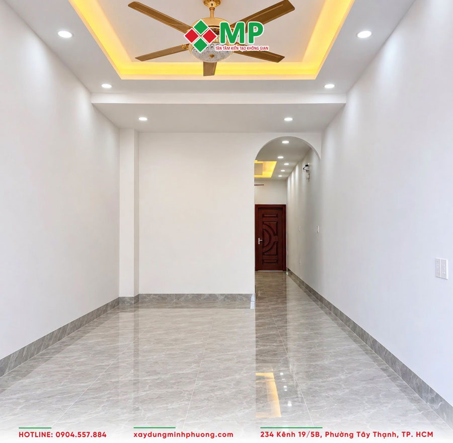 Bàn Giao Nhà Phố 2 Tầng Hiện Đại 3x12m Tân Thới Hiệp -BG27 4 Không gian phòng khách nhà phố 2 tầng hiện đại 3x12m