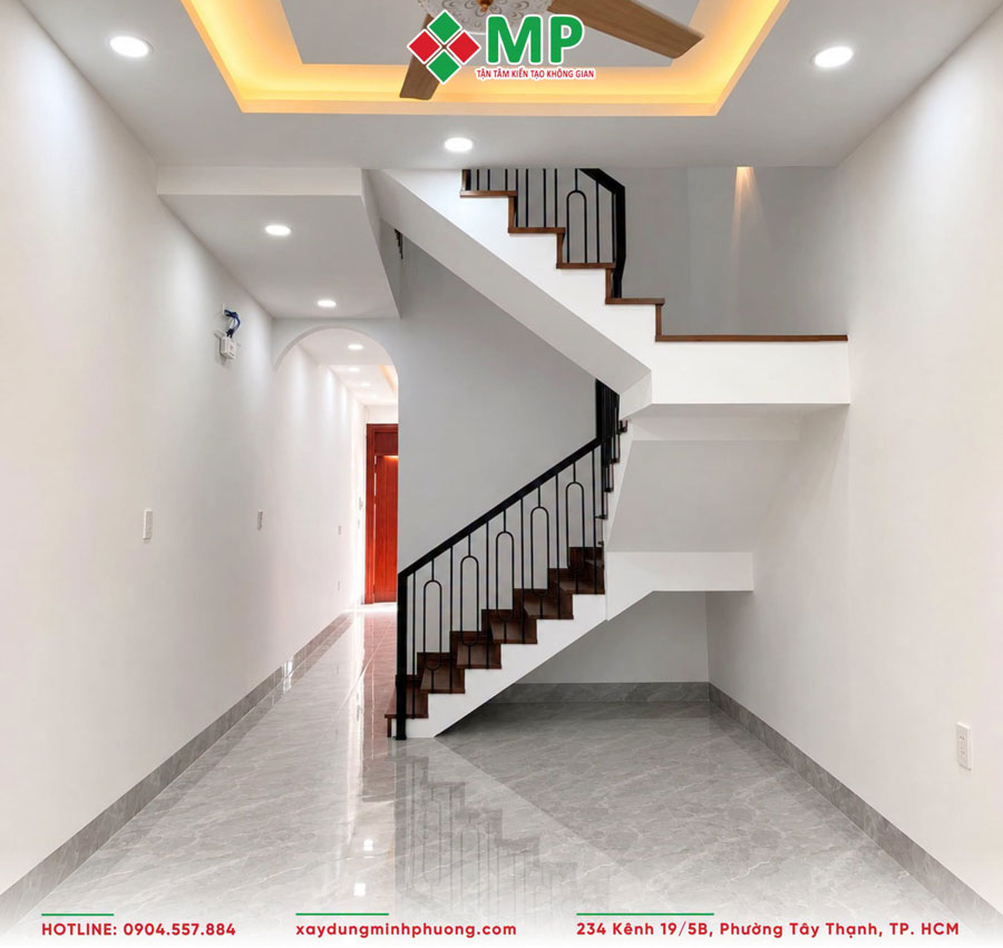 Bàn Giao Nhà Phố 2 Tầng Hiện Đại 3x12m Tân Thới Hiệp -BG27 10 Không gian phòng khách nhà phố 2 tầng hiện đại 3x12m