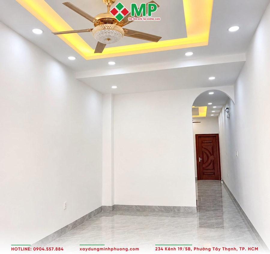 Bàn Giao Nhà Phố 2 Tầng Hiện Đại 3x12m Tân Thới Hiệp -BG27 5 Không gian phòng khách nhà phố 2 tầng hiện đại 3x12m