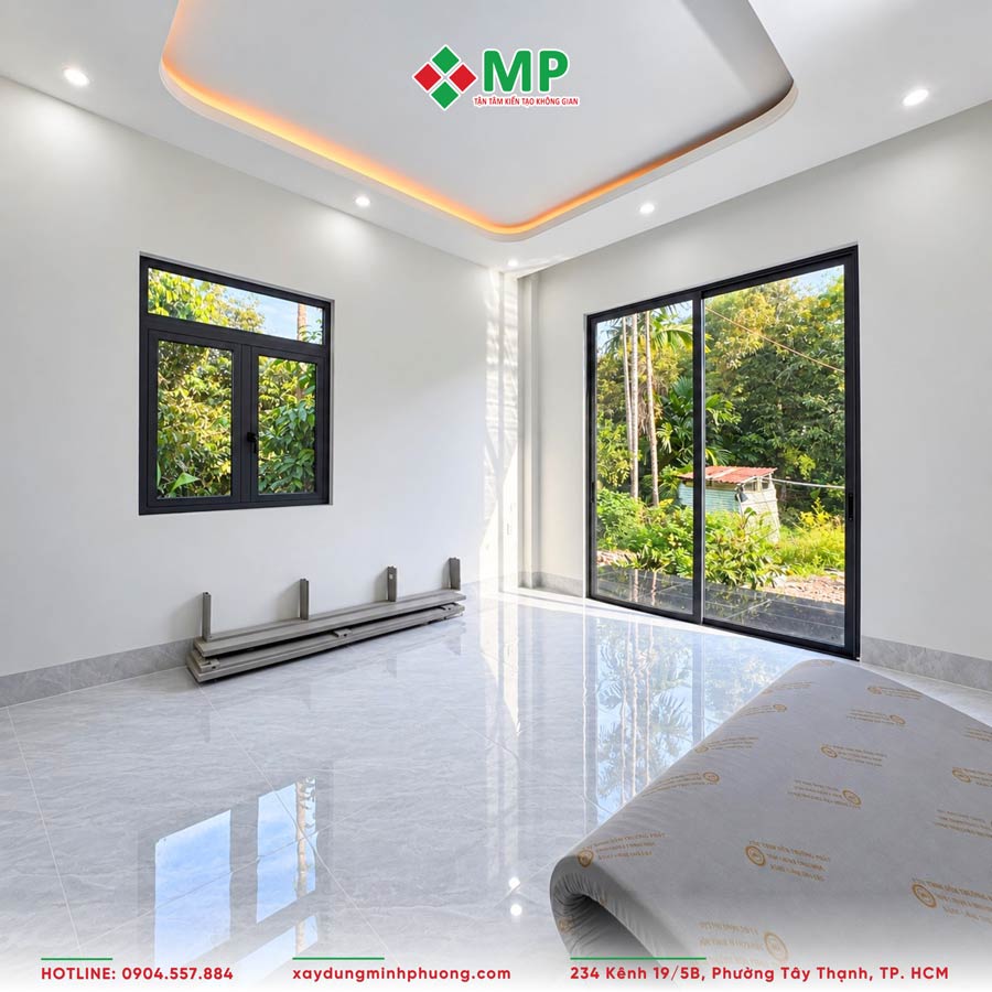 Bàn Giao Nhà Cấp 4 Mái Bằng 7x13m Hiện Đại Cần Thơ - BG24 10 Phòng ngủ riêng tư, thoáng sáng và thoải mái