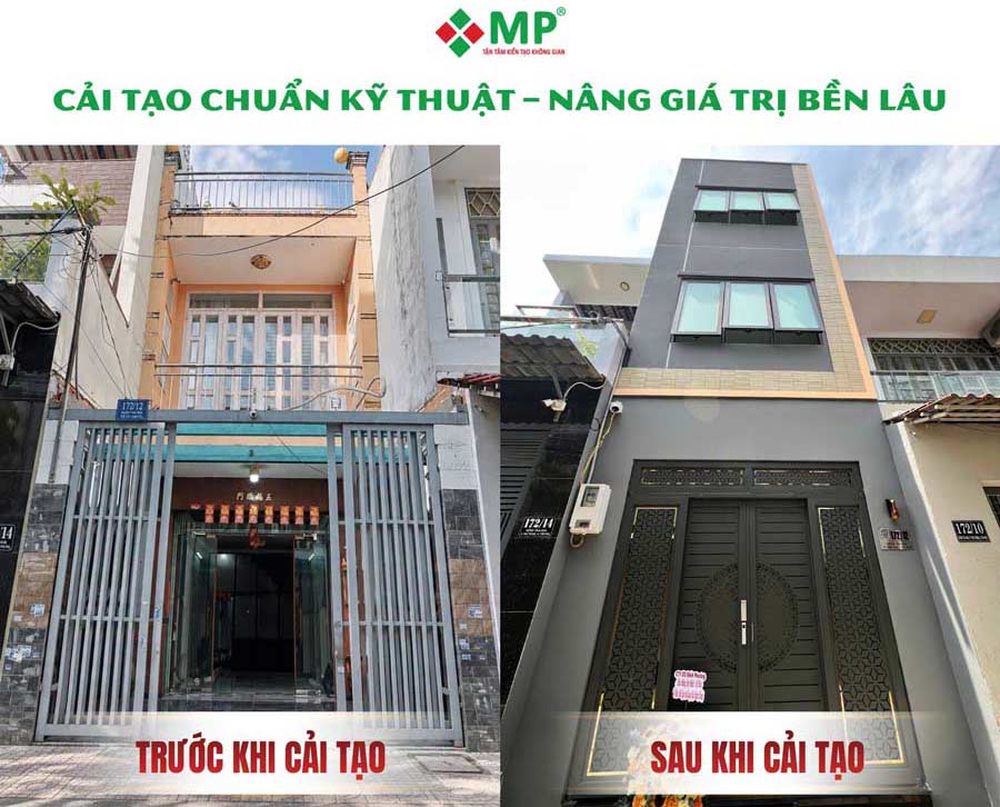 Cải tạo, nâng tầng hoặc can thiệp kết cấu (3–6 tháng hoặc lâu hơn)